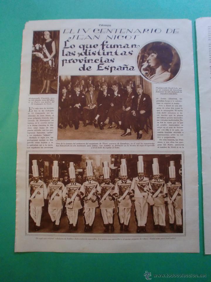Sammelleidenschaft Papier: IV CENTENARIO JEAN NICOT LO QUE FUMAN LAS DISTINTAS PROVINCIAS ESPA&Ntilde;OLAS - 29/11/1930