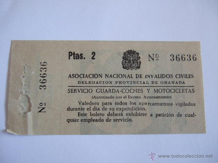 Colecionismo: ASOCIACION NACIONAL DE INVALIDOS - GRANADA - ESTACIONAMIENTO - A&Ntilde;OS 60 - PUBLICIDAD FAGOR