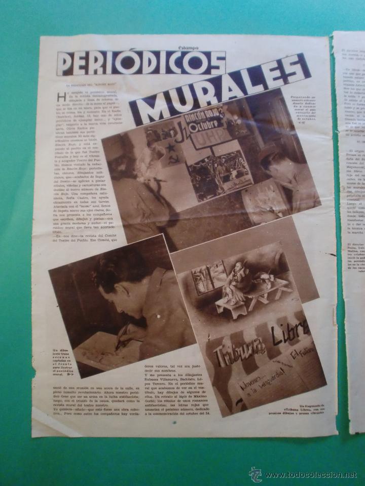 Coleccionismo: PERIODICOS MURALES - LA REDACCION DEL RINC&Oacute;N ROJO - 17/10/1936