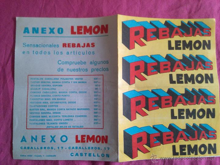 Coleccionismo: Publicidad de Lemon. Castell&oacute;n