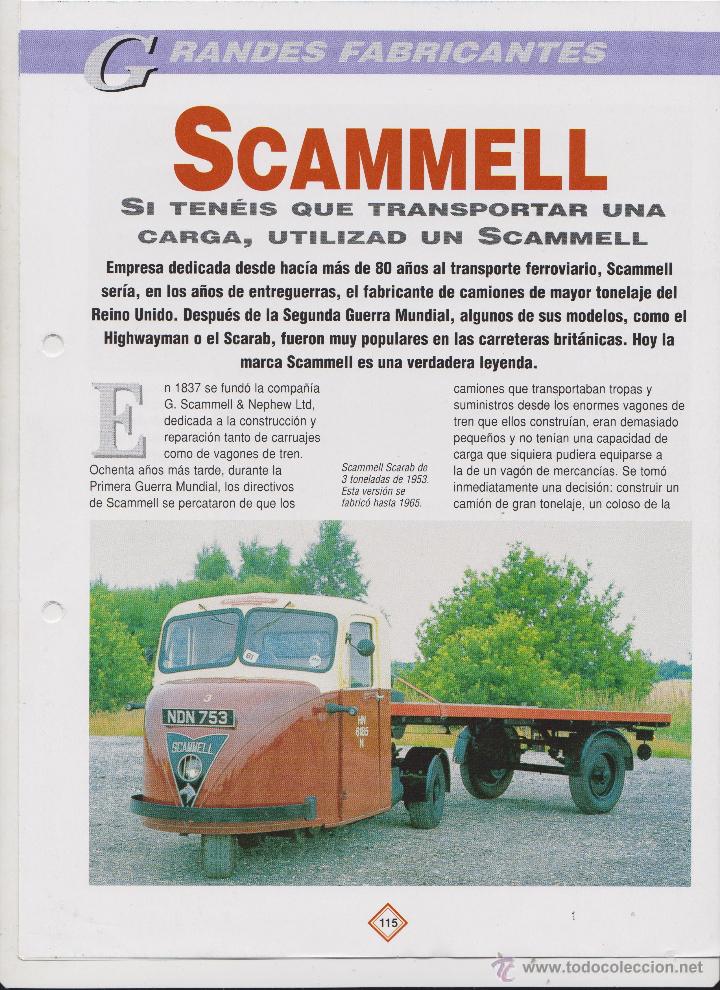 Colecionismo: reportaje historia de los  camiones ingleses Scammel