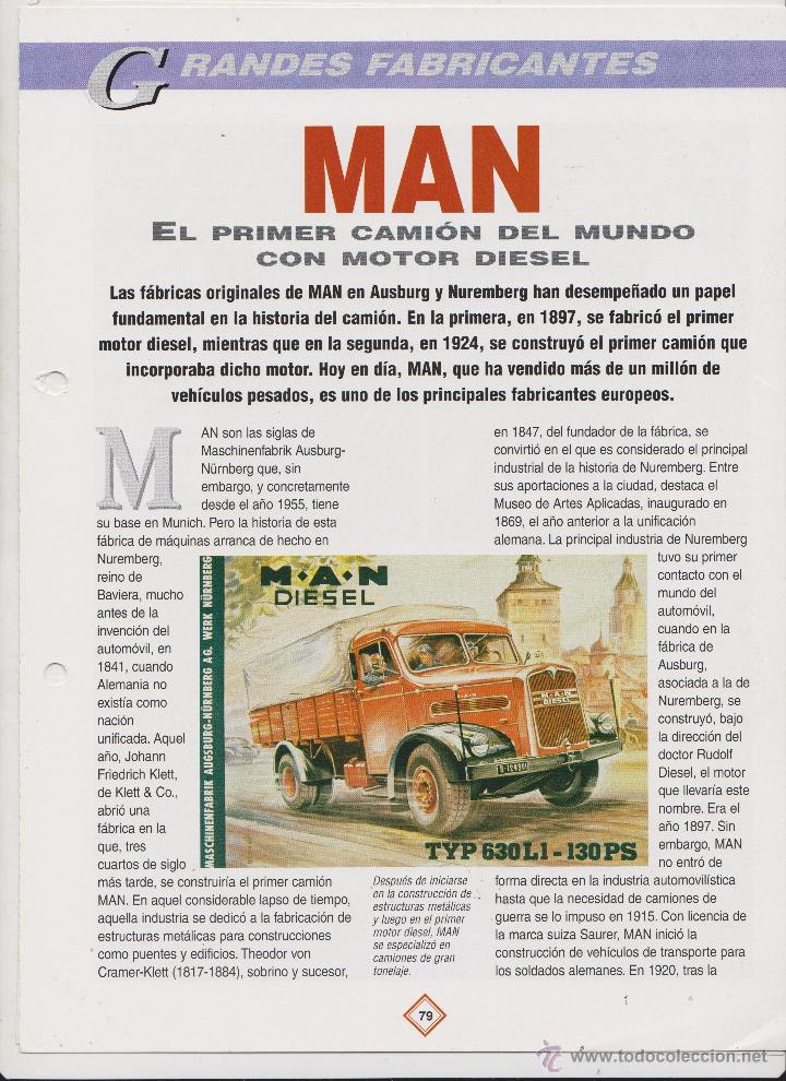 Colecionismo: reportaje historia de los  camiones man