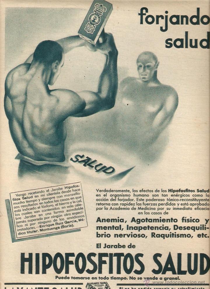 Collecting paper: A&Ntilde;O 1934 RECORTE PRENSA PUBLICIDAD HIPOFOSFITOS SALUD
