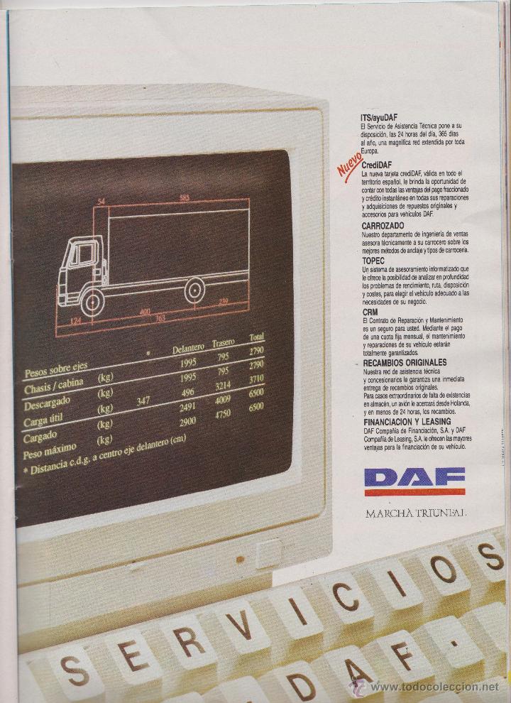 Sammelleidenschaft Papier: publicidad camion daf de 1990
