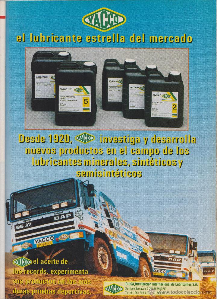 Sammelleidenschaft Papier: publicidad lubricante yacco con foto camion daf  de 1989