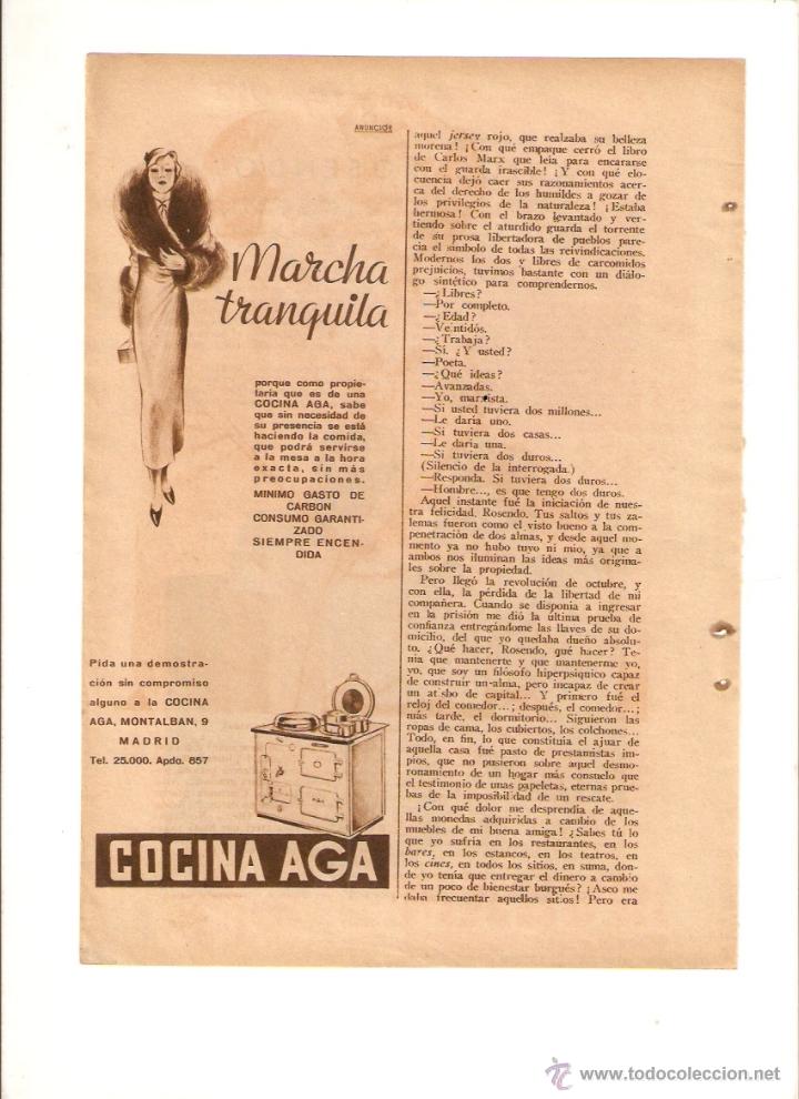 Collecting paper: A&Ntilde;O 1935 RECORTE PRENSA PUBLICIDAD COCINA AGA ELECTRODOMESTICOS