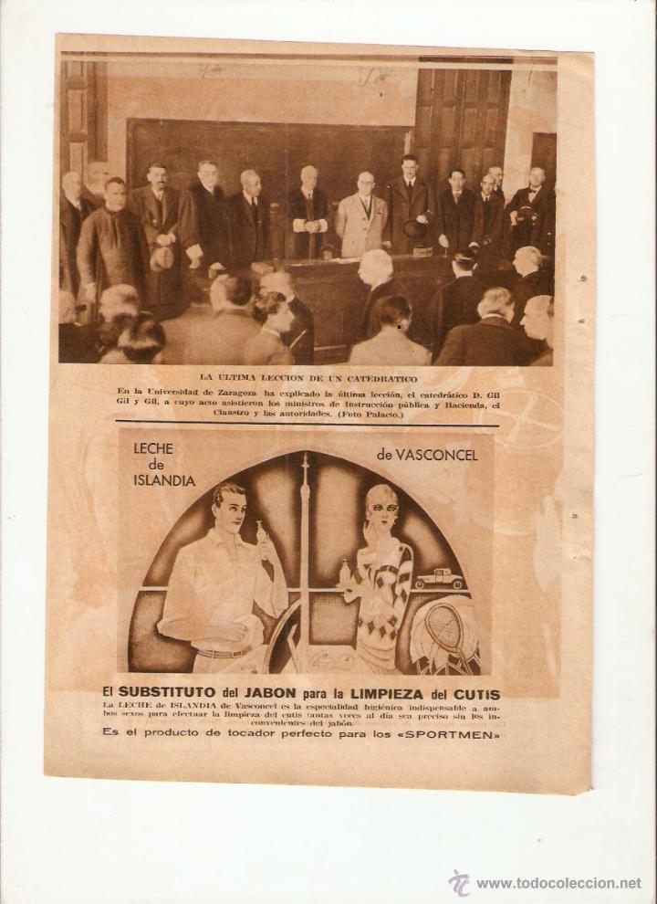 Collezionismo: A&Ntilde;O 1935 RECORTE PRENSA UNIVERSIDAD DE ZARAGOZA ULTIMA LECCION CATEDRATICO GIL GIL Y GIL