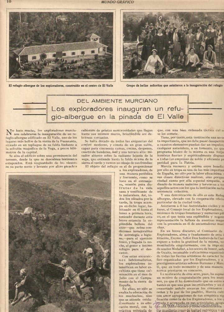Collezionismo: A&Ntilde;OS 30 RECORTE PRENSA MURCIA INAUGURACION REFUGIO ALBERGUE DE EL VALLE EXPLORADORES