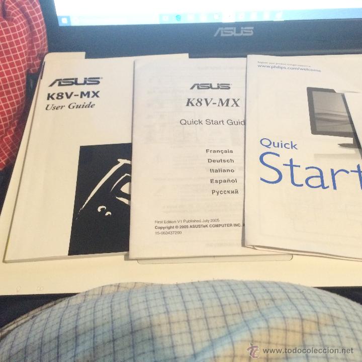 Coleccionismo: Inform&aacute;tica. Manuales y CD de instalaci&oacute;n de placa base Asus K8V-MX.