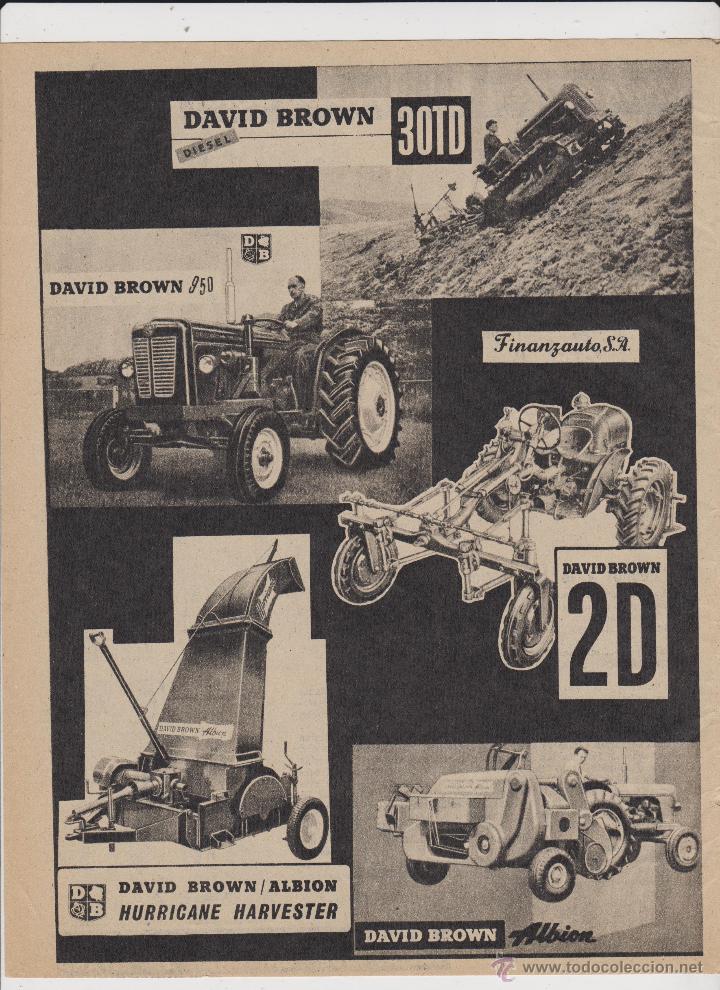 Colecionismo: publicidad tractor david brown de 1959