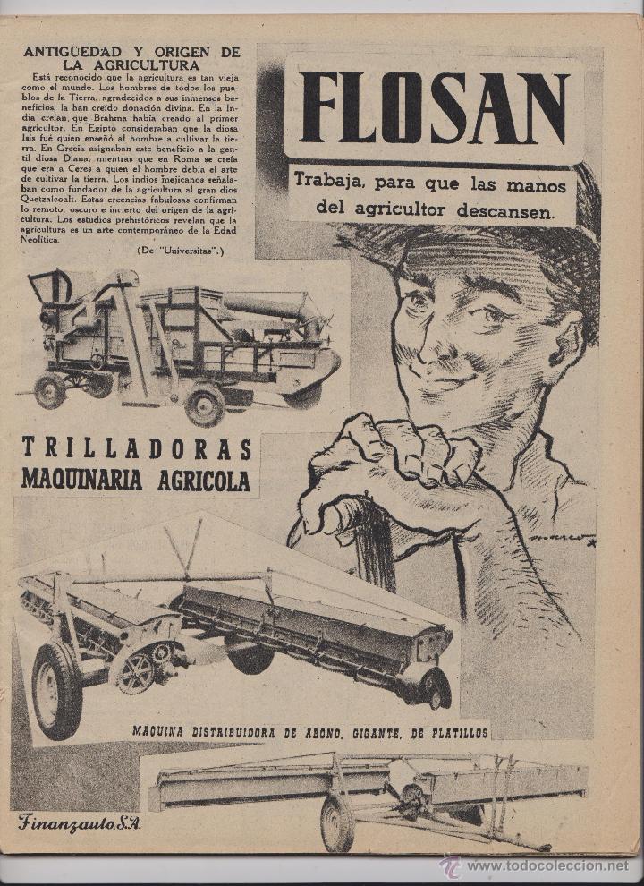 Colecionismo: publicidad trilladoras flosan maquinaria agricola de 1959
