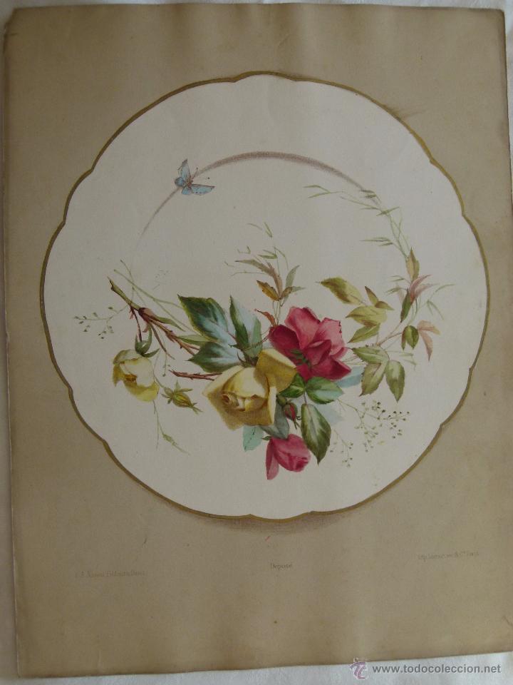 Coleccionismo: litografia 1920 Lemercier Paris - Foto 1