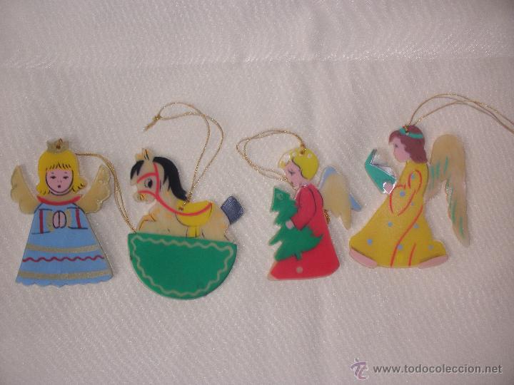 Coleccionismo: NAVIDAD FIGURAS PLASTICO BAQUELITA ?? ANGELES Y CABALLO ALEMANIA A&Ntilde;OS 70