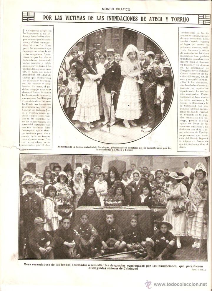 Collecting paper: A&Ntilde;O 1916 RECORTE PRENSA CALATAYUD RECOGIDA DE FONDOS A BENEFICIO VICTIMAS INUNDACIONES ATECA TORRIJO