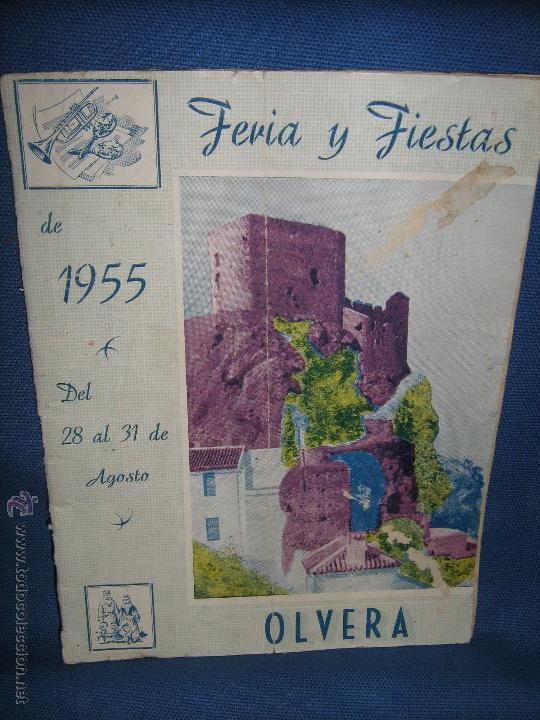 Coleccionismo: REVISTA O PROGRAMA DE LA FERIA Y FIESTAS DE OLVERA DEL A&Ntilde;O 1955 - Foto 1