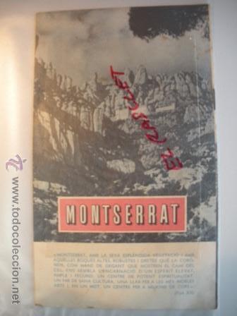 Collezionismo: ANTIGUO  PROGRAMA  DE VISITAS  ALA  MONTA&Ntilde;A  DE  MONTSERRAT  -