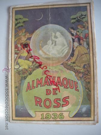 Coleccionismo: ANTIGUO  ALMANAQUE  -  DE   R O S S    -  DEL  A&Ntilde;O  1936  -
