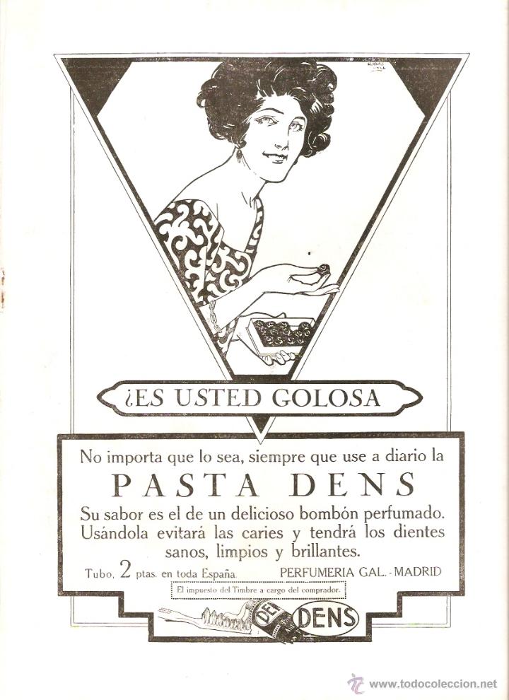Coleccionismo: A&Ntilde;O 1924 RECORTE PRENSA PUBLICIDAD PASTA DENS PERFUMERIA GAL
