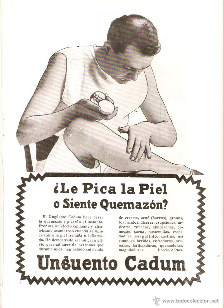Collecting paper: A&Ntilde;O 1924 RECORTE PRENSA PUBLICIDAD UNGUENTO CADUM