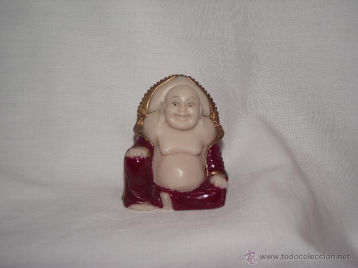 Coleccionismo: PEQUE&Ntilde;O BUDA DE RESINA PINTADA