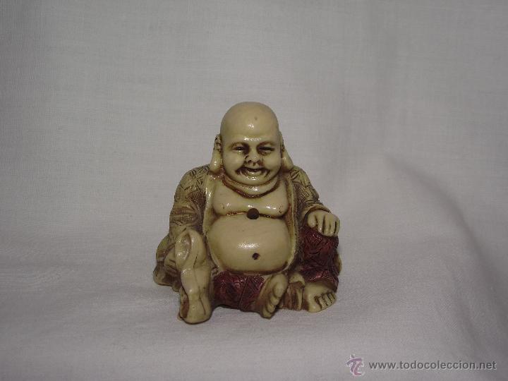 Coleccionismo: PEQUE&Ntilde;O BUDA DE RESINA PINTADA