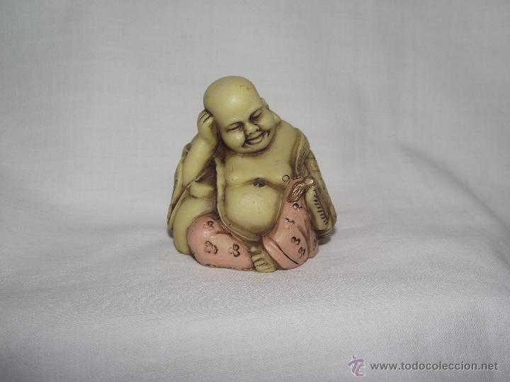 Coleccionismo: PEQUE&Ntilde;O BUDA DE RESINA PINTADA