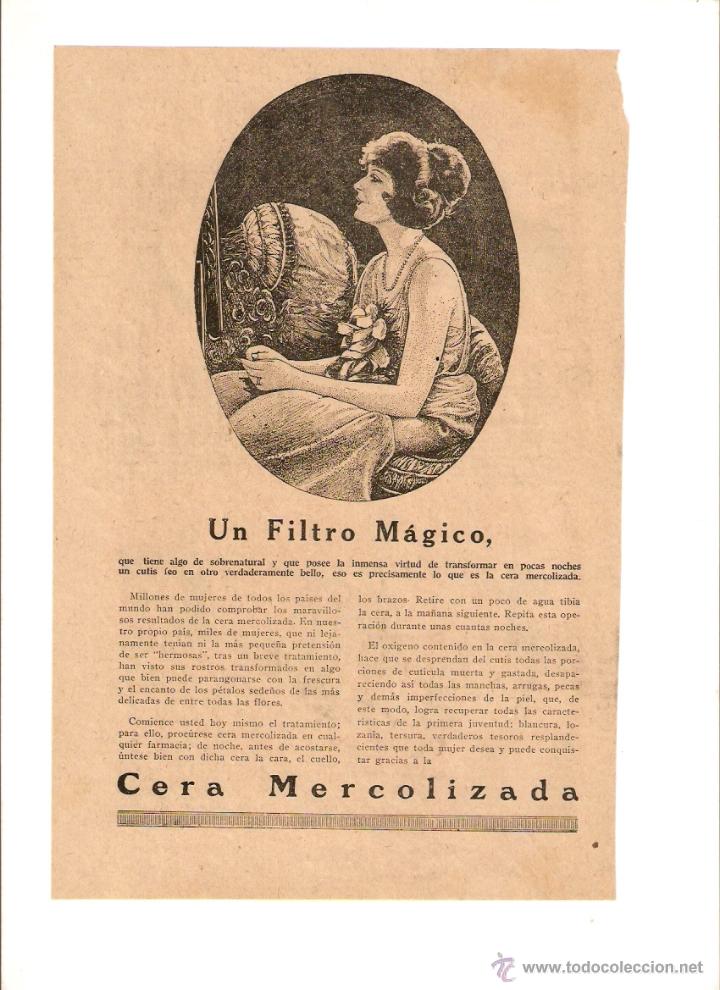 Collecting paper: A&Ntilde;O 1926 RECORTE PRENSA PUBLICIDAD CERA MERCOLIZADA