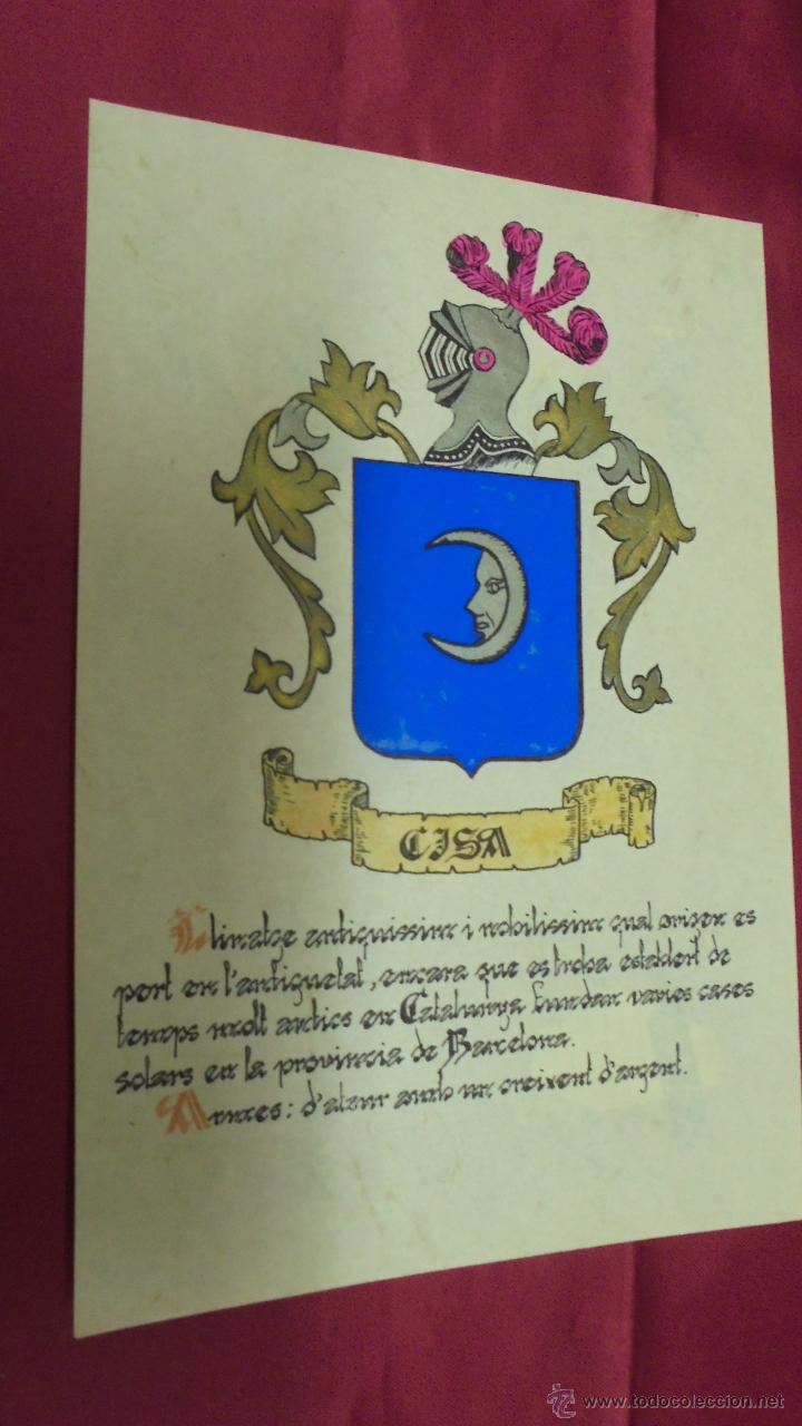 Sammelleidenschaft Papier: CYSA. ESCUDO HER&Aacute;LDICO. ESCUDO DE ARMAS. PINTADO A MANO.