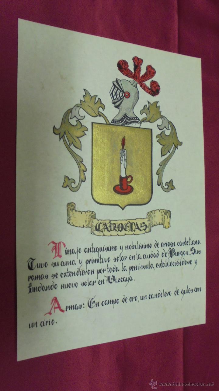 Sammelleidenschaft Papier: CARDENAS. ESCUDO HER&Aacute;LDICO. ESCUDO DE ARMAS. PINTADO A MANO.