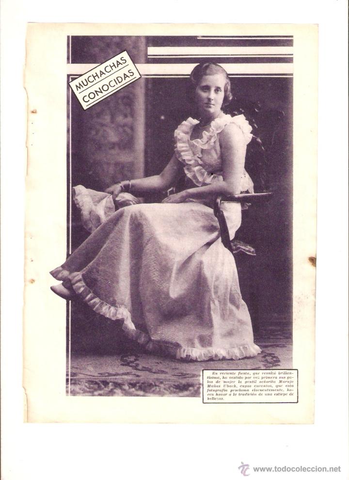 Collecting paper: A&Ntilde;O 1933 RECORTE PRENSA FOTOGRAFIA MARUJA MA&Ntilde;AS UBACH