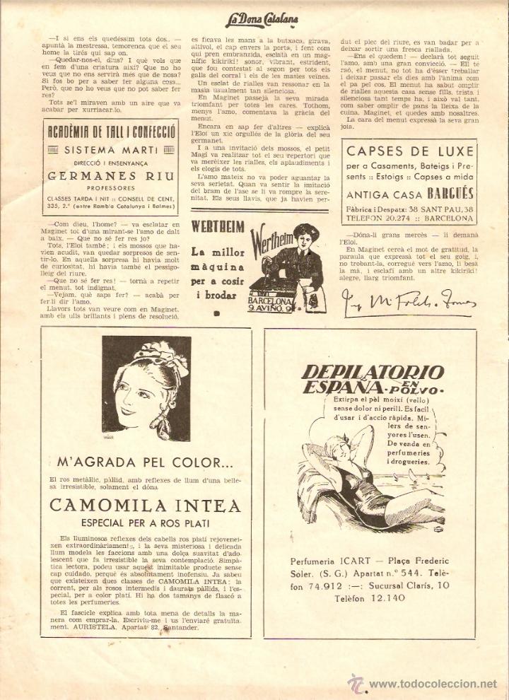 Coleccionismo: A&Ntilde;O 1935 PUBLICIDAD EN CATALAN CATALA DEPILATORIO ESPA&Ntilde;A EN POLVO PERFUMERIA ICART CAMOMILA INTEA