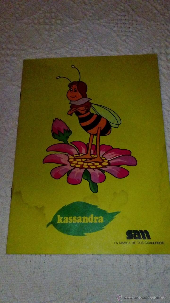 Coleccionismo: CUADERNO ANTIGUO ESCOLAR KASSANDRA CON DIBUJO DE LA ABEJA MAYA MARCA SAM 1978