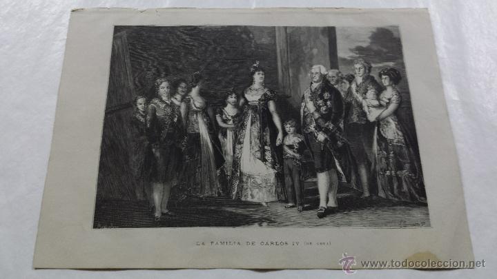 Sammelleidenschaft Papier: LA FAMILIA DE CARLOS IV DE GOYA REVISTA S. XIX