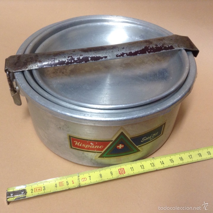 Collezionismo: Antigua fiambrera aluminio - car81