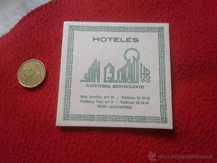 Coleccionismo: POSAVASOS COASTER TENGO MAS POSAVASOS VER LOTES HOTELES SAN GLORIO HR SANTANDER RUIZ ZORRILLA FEDERI