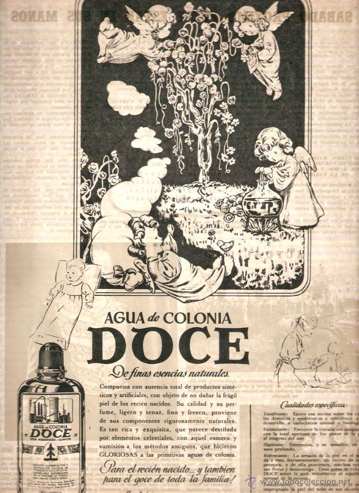Collecting paper: A&Ntilde;O 1951 RECORTE PRENSA PUBLICIDAD AGUA DE COLONIA DOCE HALIGRON CIENTIFICAL BARCELONA