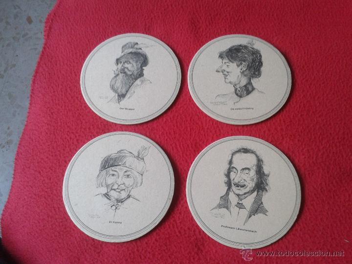Coleccionismo: LOTE DE 4 POSAVASOS COASTER GATZWEILERS ALT DUSSELDORFER CON PERSONAJES CARICATURAS CERVEZA BEER ?
