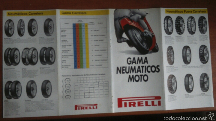 Collecting paper: Folleto publicidad Neum&aacute;ticos Pirelli de 1987
