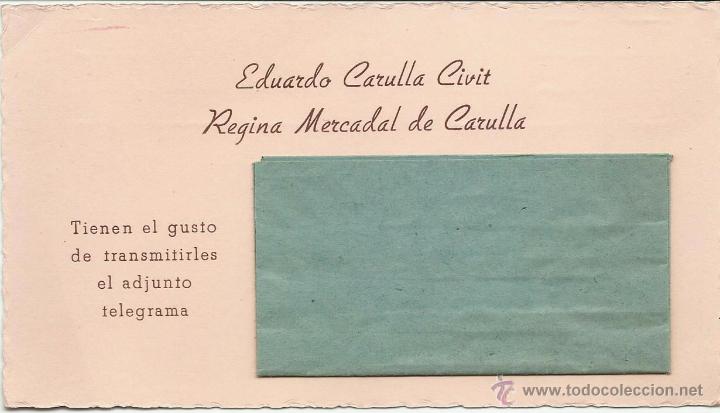 Coleccionismo: Antiguo telegrama del 1.955 completamente nuevo mirar fotos