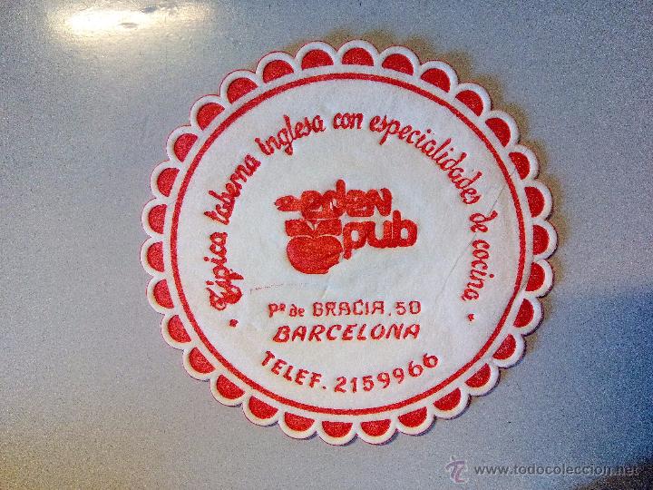 Coleccionismo: POSAVASOS EDEN PUB - Foto 1