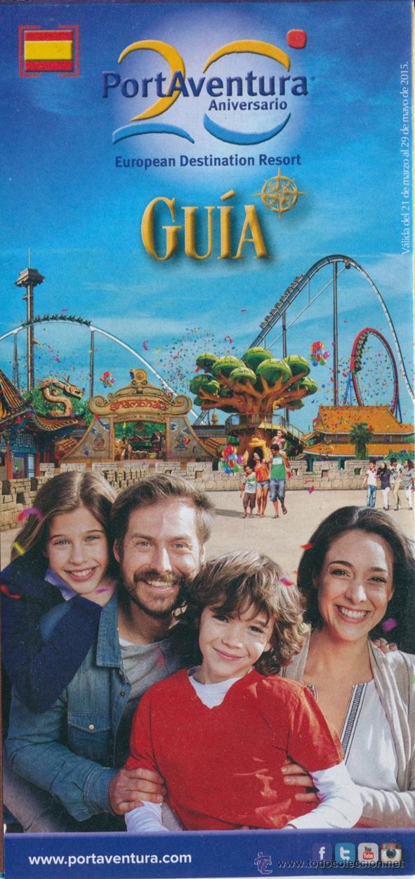 Coleccionismo: Folleto, guia 20 aniversario parque tematico port aventura 2015, tarragona (B)