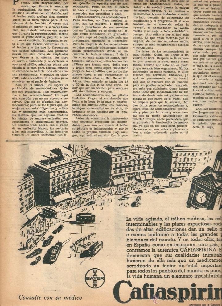 Collectionnisme: A&Ntilde;O 1950 RECORTE PRENSA PUBLICIDAD CAFIASPIRINA BAYER PRODUCTOS FARMACEUTICOS