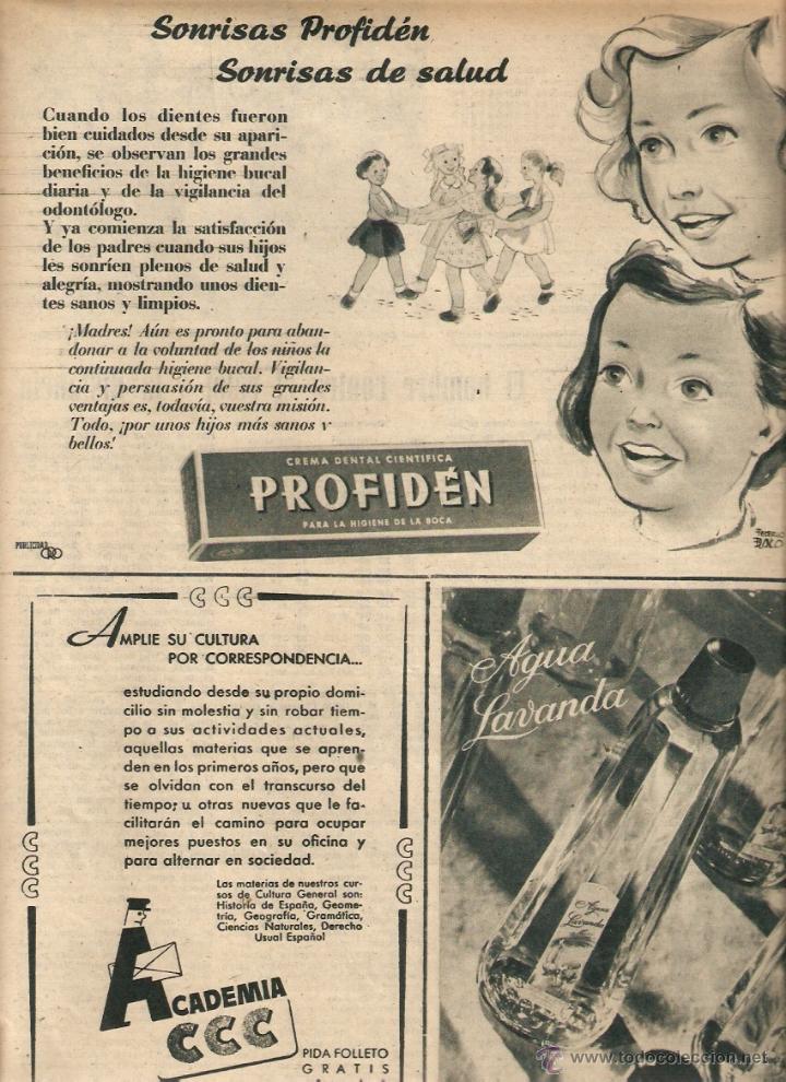 Collectionnisme: A&Ntilde;O 1951 RECORTE PRENSA PUBLICIDAD CREMA DENTAL PROFIDEN SONRISA PROFIDEN