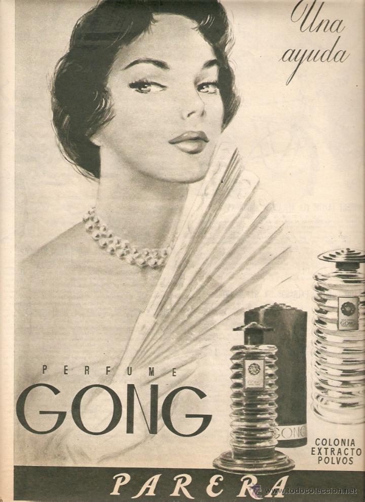 Coleccionismo: A&Ntilde;O 1954 RECORTE PRENSA PUBLICIDAD PERFUME GONG PERFUMERIA PARERA BADALONA