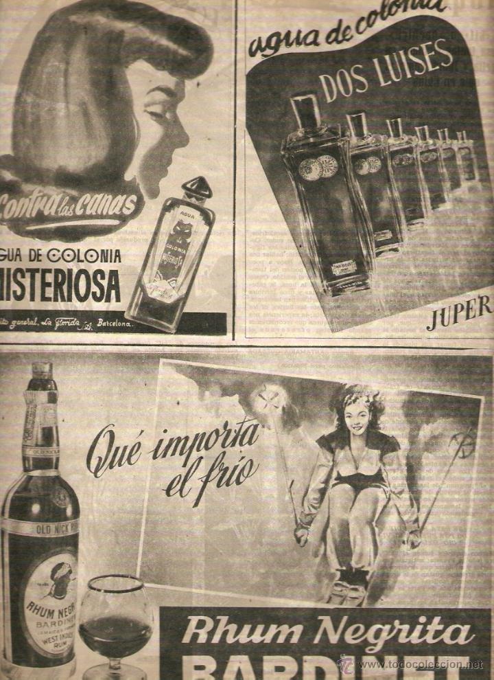 Collectionnisme: A&Ntilde;O 1950 RECORTE PRENSA PUBLICIDAD COLONIA MISTERIOSA LA FLORIDA DOS LUISES JUPER RHUM BARDINET