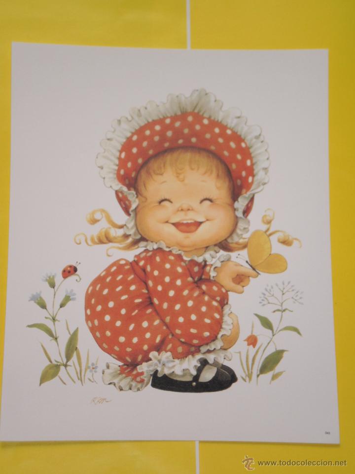 Coleccionismo: LAMINA INFANTIL COLECCIONABLE , NUMERADA ( FABRICANTE DESCONOCIDO ) 30 X 24 CMS .