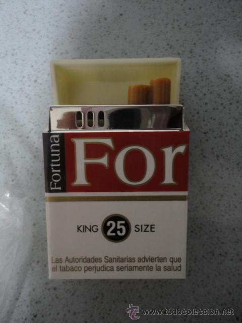 Coleccionismo: MECHERO TABACO CAJETILLA FORTUNA - Foto 1