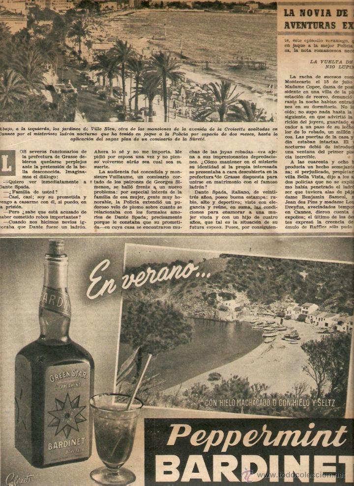 Collecting paper: A&Ntilde;O 1950 RECORTE PRENSA PUBLICIDAD BEBIDAS PEPPERMINT BARDINET