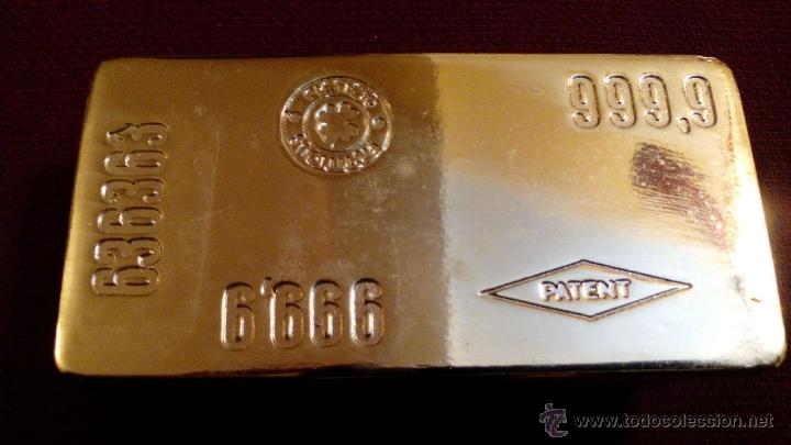 Coleccionismo: PORTAMECHERO LINGOTE DE ORO - Foto 3