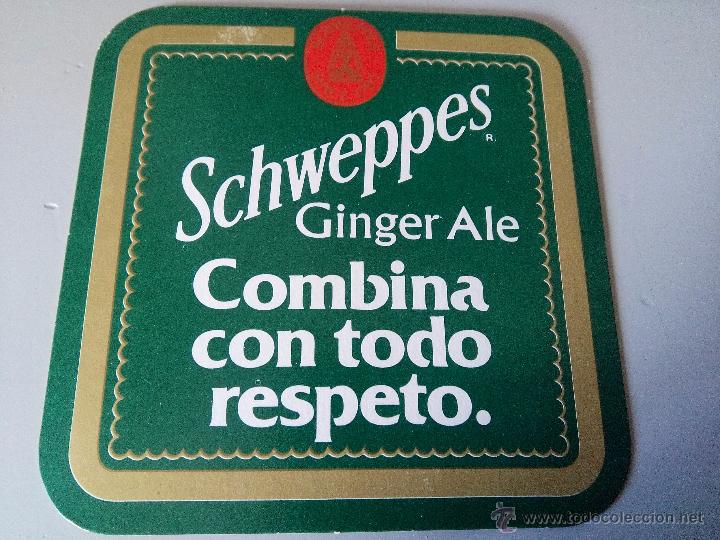 Coleccionismo: POSAVASOS SCHWEPPES GINGER ALE - Foto 1